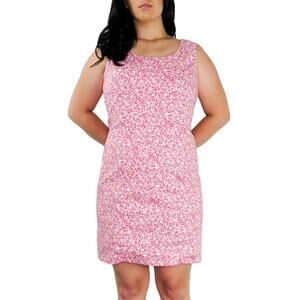 1990s Vintage Chadwicks Pink Floral A-Line Midi Dress Size 10 Cottage Core